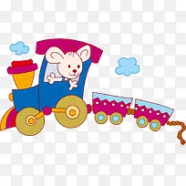 老鼠列车卡通-空若网 老鼠列车卡通-空若网