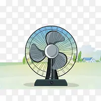 台扇插画-空若网 台扇插画-空若网