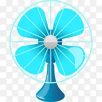 蓝色卡通风扇-空若网 蓝色卡通风扇-空若网