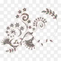 手绘彩色斑点花朵-空若网 手绘彩色斑点花朵-空若网