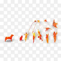 彩色人物元素-空若网 彩色人物元素-空若网