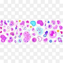 彩色桃形装饰元素-空若网 彩色桃形装饰元素-空若网