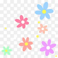 彩色小花元素-空若网 彩色小花元素-空若网