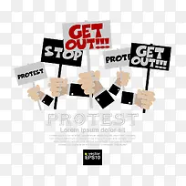 矢量手举牌-空若网 矢量手举牌-空若网