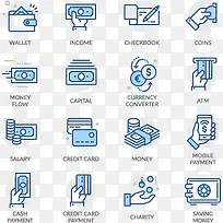 商务理财按钮图标设计矢量素材-空若网 商务理财按钮图标设计矢量素材-空若网