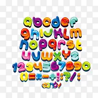 卡通字母 数字字母-空若网 卡通字母 数字字母-空若网