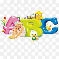 卡通字母快乐学习-空若网 卡通字母快乐学习-空若网