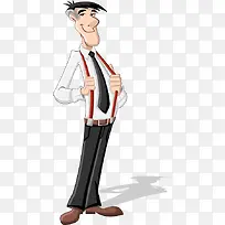 商务男士西装职场人物矢量素材-空若网 商务男士西装职场人物矢量素材-空若网