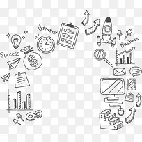 手绘创意图标挂画-空若网 手绘创意图标挂画-空若网