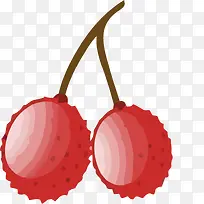 矢量手绘荔枝素材-空若网 矢量手绘荔枝素材-空若网