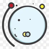 蓝色卡通行星可爱-空若网 蓝色卡通行星可爱-空若网