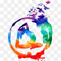 水彩舞蹈-空若网 水彩舞蹈-空若网