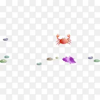 手绘沙滩螃蟹可爱-空若网 手绘沙滩螃蟹可爱-空若网