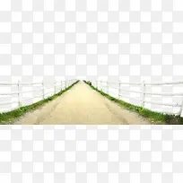 路上的白色护栏-空若网 路上的白色护栏-空若网