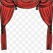 矢量红色帷幕素材-空若网 矢量红色帷幕素材-空若网