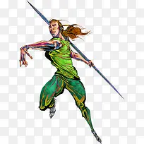 时尚运动人物水墨插画-空若网 时尚运动人物水墨插画-空若网