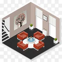 矢量现代客厅设计-空若网 矢量现代客厅设计-空若网