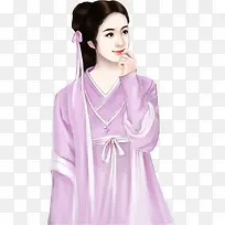 紫衣可爱小女孩-空若网 紫衣可爱小女孩-空若网