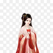 红裙可爱小女孩-空若网 红裙可爱小女孩-空若网