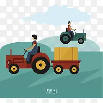 矢量扁平化收割图-空若网 矢量扁平化收割图-空若网