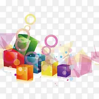 彩色立体方块-空若网 彩色立体方块-空若网