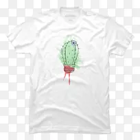 T恤衣袖仙人掌水彩画仙人掌-空若网 T恤衣袖仙人掌水彩画仙人掌-空若网