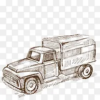 手绘卡车-空若网 手绘卡车-空若网