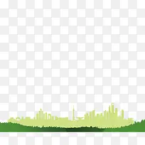 草和城市剪影-空若网 草和城市剪影-空若网