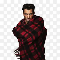 高清杂志摄影格子披风-空若网 高清杂志摄影格子披风-空若网