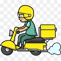 扁平化外卖小哥送餐-空若网 扁平化外卖小哥送餐-空若网