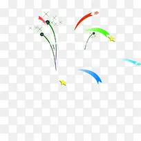 手绘彩色星光装饰-空若网 手绘彩色星光装饰-空若网