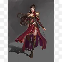 将女风格游戏插画-空若网 将女风格游戏插画-空若网