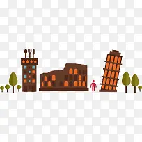 卡通城市剪影-空若网 卡通城市剪影-空若网