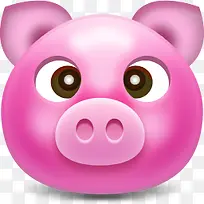 可爱粉红猪头图标下载-空若网 可爱粉红猪头图标下载-空若网