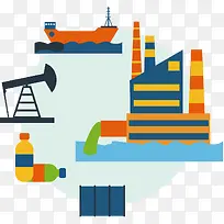 卡通采油船-空若网 卡通采油船-空若网
