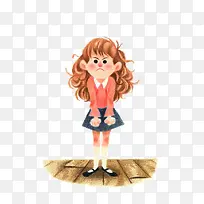 生日长发女孩手绘-空若网 生日长发女孩手绘-空若网