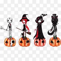 万圣节漫画人物插画-空若网 万圣节漫画人物插画-空若网