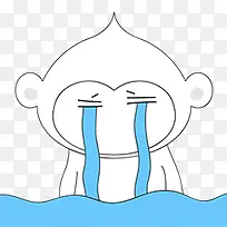 可爱小猴哭泣-空若网 可爱小猴哭泣-空若网