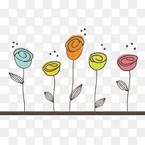 卡通手绘可爱玫瑰-空若网 卡通手绘可爱玫瑰-空若网