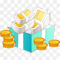 可爱卡通手绘钞票-空若网 可爱卡通手绘钞票-空若网