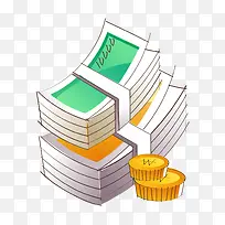 可爱卡通手绘钞票-空若网 可爱卡通手绘钞票-空若网