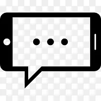 水平的智能手机聊天图标-空若网 水平的智能手机聊天图标-空若网