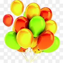 创意质感合成橙色绿色的气球-空若网 创意质感合成橙色绿色的气球-空若网