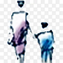 手绘人物牵手水彩-空若网 手绘人物牵手水彩-空若网