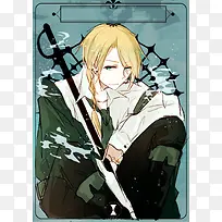 手绘插画金发男孩-空若网 手绘插画金发男孩-空若网