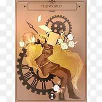 手绘插画长发男孩-空若网 手绘插画长发男孩-空若网