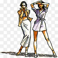 手绘时尚女性白领-空若网 手绘时尚女性白领-空若网