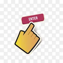 矢量图案素材点击手指-空若网 矢量图案素材点击手指-空若网