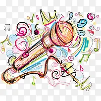 卡通手绘话筒麦克风-空若网 卡通手绘话筒麦克风-空若网