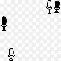 手绘黑色话筒创意-空若网 手绘黑色话筒创意-空若网